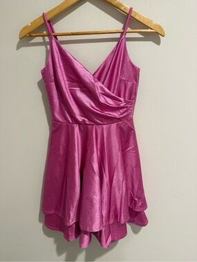 Honey and Rosie Dillards Pink Shimmer Bat Mitzvah Party Dress Fit Flare XS